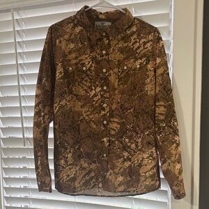 King Ranch Women's Camouflage Button Down Shirt Size Large